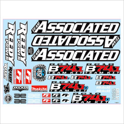 Team Associated RC10B74.1 Decal Sheet #92304 [RC10B74]